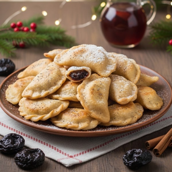 Tradycyjne Wigilijne Pierogi z Suszonymi Śliwkami i Cynamonem – Elastyczne Ciasto i Słodko-Kwaskowy, Rozgrzewający Farsz